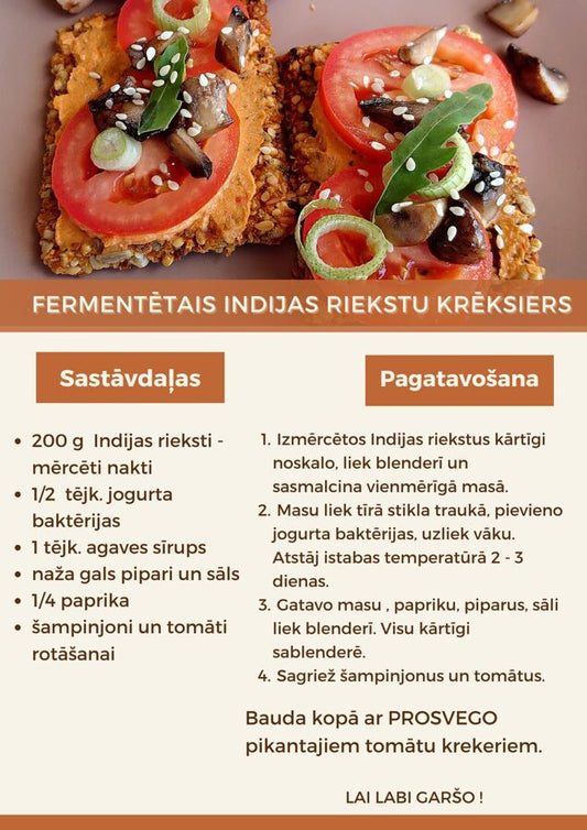 Recepte - Fermentētais Indijas riekstu krēksiers